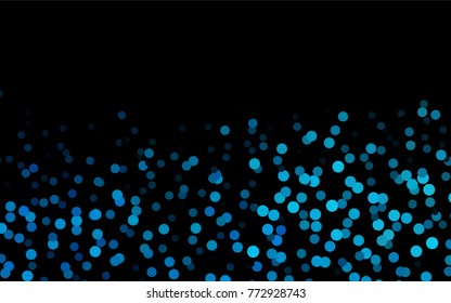 Dark BLUE vector red pattern of geometric circles, shapes. Colorful mosaic banner. Geometric background with colored disks.