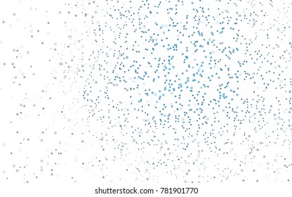 Dark BLUE vector red pattern of geometric circles, shapes. Colorful mosaic banner. Geometric background with colored disks.