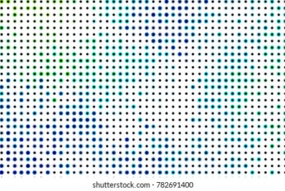 Dark BLUE vector red pattern of geometric circles, shapes. Colorful mosaic banner. Geometric background with colored disks.