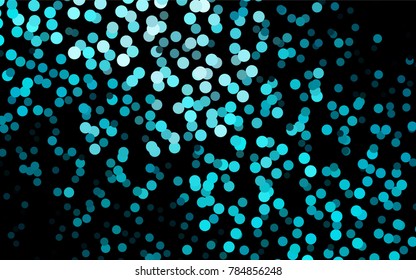 Dark BLUE vector red pattern of geometric circles, shapes. Colorful mosaic banner. Geometric background with colored disks.