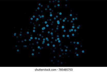 Dark BLUE vector red pattern of geometric circles, shapes. Colorful mosaic banner. Geometric background with colored disks.