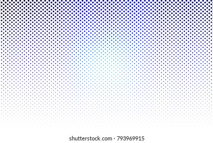 Dark BLUE vector red pattern of geometric circles, shapes. Colorful mosaic banner. Geometric background with colored disks.