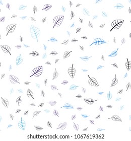 Dark BLUE vector seamless  abstract doodle template. Decorative illustration with doodles on abstract template. Completely new design for your business.