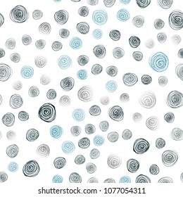 Dark BLUE vector seamless abstract doodle background. Modern geometrical abstract illustration with flowers. Brand-new design for your business.