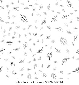 Dark BLUE vector seamless  abstract doodle background. Modern geometrical abstract illustration with leaves. Pattern for colorful books and pages for kids.