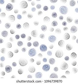 Dark BLUE vector seamless abstract doodle pattern. flowers on elegant natural pattern with gradient. Completely new design for your business.