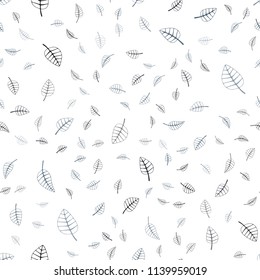 Dark BLUE vector seamless  abstract doodle wallpaper. Colorful abstract illustration with leaves in doodle style. Pattern for colorful books and pages for kids.