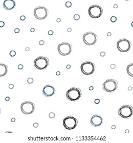 Dark BLUE vector seamless backdrop with dots. Blurred bubbles on abstract background with colorful gradient. Pattern can be used for beautiful websites.
