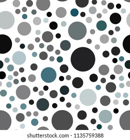 Dark BLUE vector seamless backdrop with dots. Blurred bubbles on abstract background with colorful gradient. New design for ad, poster, banner of your website.