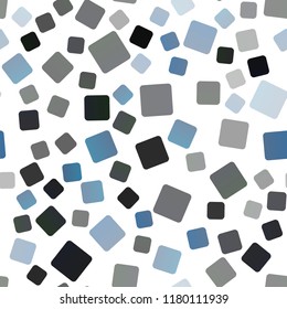Dark BLUE vector seamless backdrop with rectangles, squares. Decorative design in abstract style with rectangles. The template can be used as a background.