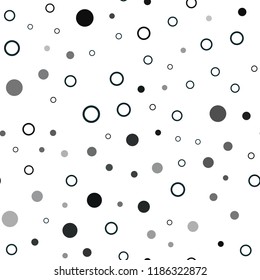 Dark BLUE vector seamless backdrop with dots. Beautiful colored illustration with blurred circles in nature style. Pattern for design of window blinds, curtains.