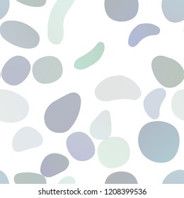 Dark BLUE vector seamless backdrop with dots, spots. Blurred bubbles on abstract backdrop with colorful gradient. Pattern for design of fabric, wallpapers.