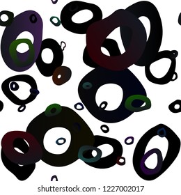 Dark BLUE vector seamless backdrop with dots, spots. Glitter abstract illustration with blurred drops of rain. Pattern for trendy fabric, wallpapers.