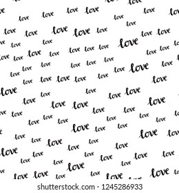 Dark BLUE vector seamless backdrop with phrase LOVE YOU. Phrase LOVE YOU with colorful gradient in abstract style. Design for textile, fabric, wallpapers.