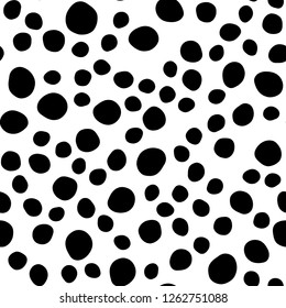 Dark BLUE vector seamless backdrop with dots, spots. Blurred decorative design in abstract style with bubbles. Trendy design for wallpaper, fabric makers.