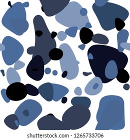 Dark BLUE vector seamless backdrop with dots. Illustration with set of shining colorful abstract circles. Pattern for design of fabric, wallpapers.