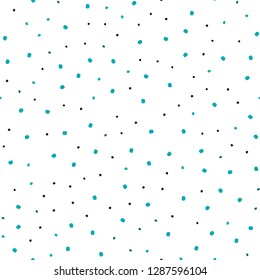 Dark BLUE vector seamless backdrop with dots. Illustration with set of shining colorful abstract circles. Trendy design for wallpaper, fabric makers.