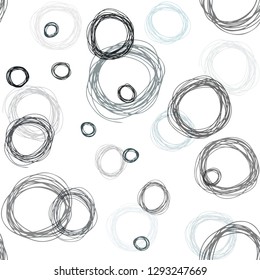 Dark BLUE vector seamless backdrop with dots. Blurred decorative design in abstract style with bubbles. Texture for window blinds, curtains.