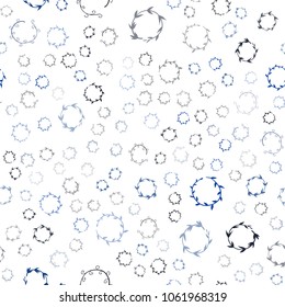 Dark BLUE vector seamless  background with bubbles. Blurred bubbles on abstract background with colorful gradient. Pattern can be used for futuristic ad, booklets.