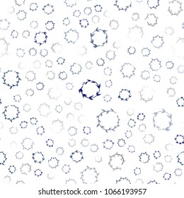 Dark BLUE vector seamless  background with bubbles. Glitter abstract illustration with blurred drops of rain. Pattern can be used for beautiful websites.