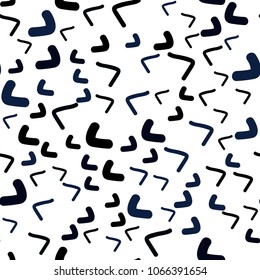 Dark BLUE vector seamless  background with lava shapes. Modern gradient abstract illustration with bandy lines. Brand-new design for your ads, poster, banner.