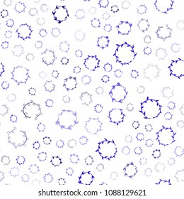 Dark BLUE vector seamless background with bubbles. Illustration with set of shining colorful abstract circles. Pattern can be used for ads, leaflets.