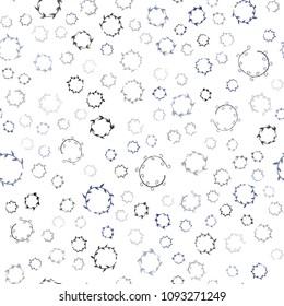 Dark BLUE vector seamless background with bubbles. Blurred bubbles on abstract background with colorful gradient. Pattern can be used for futuristic ad, booklets.