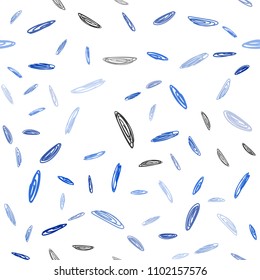Dark BLUE vector seamless background with bubbles. Illustration with set of shining colorful abstract circles. Completely new template for your brand book.