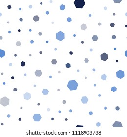 Dark BLUE vector seamless background with hexagons. Design in abstract style with hexagons. New template for your brand book.