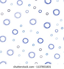 Dark BLUE vector seamless background with bubbles. Blurred decorative design in abstract style with bubbles. New design for ad, poster, banner of your website.