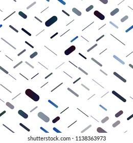 Dark BLUE vector seamless background with straight lines. Glitter abstract illustration with colored sticks. Best design for your ad, poster, banner.