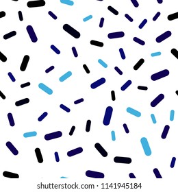 Dark BLUE vector seamless background with straight lines. Shining colored illustration with sharp stripes. Template for your beautiful backgrounds.