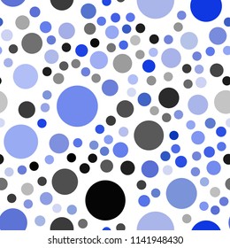 Dark BLUE vector seamless background with bubbles. Blurred decorative design in abstract style with bubbles. Pattern can be used for ads, leaflets.