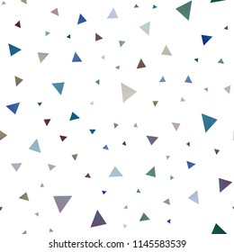 Dark BLUE vector seamless background with triangles. Modern abstract illustration with colorful triangles. Smart design for your business advert.