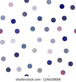 Dark BLUE vector seamless background with dots. Modern abstract illustration with colorful water drops. The pattern can be used for aqua ad, booklets.