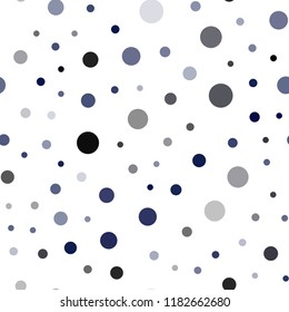 Dark BLUE vector seamless background with bubbles. Modern abstract illustration with colorful water drops. Design for textile, fabric, wallpapers.