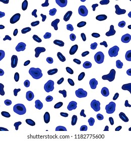 Dark BLUE vector seamless background with bubbles. Abstract illustration with colored bubbles in nature style. Design for textile, fabric, wallpapers.