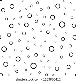 Dark BLUE vector seamless background with bubbles. Glitter abstract illustration with blurred drops of rain. Pattern can be used as texture of wallpapers.