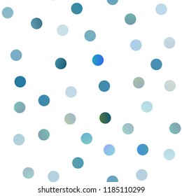 Dark BLUE vector seamless background with dots. Blurred decorative design in abstract style with bubbles. Completely new template for your brand book.