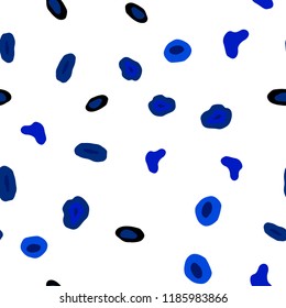 Dark BLUE vector seamless background with bubbles. Blurred decorative design in abstract style with bubbles. Template for business cards, websites.