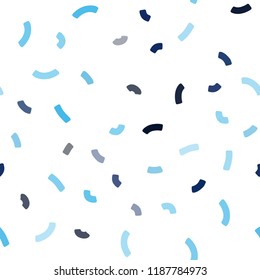 Dark BLUE vector seamless background with curved circles. An elegant bright illustration with gradient. Textured wave pattern for backgrounds.