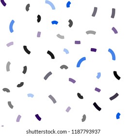 Dark BLUE vector seamless background with curved circles. Colorful abstract illustration with gradient lines. A completely new memphis design for your business.