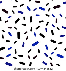 Dark BLUE vector seamless background with straight lines. Decorative shining illustration with lines on abstract template. The pattern for ad, booklets, leaflets.