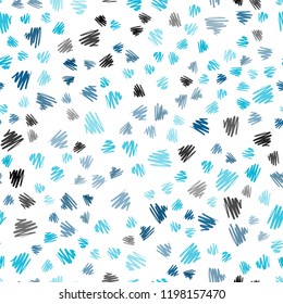 Dark BLUE vector seamless background with straight lines. Shining colored illustration with sharp stripes. Pattern for your busines websites.