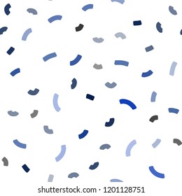 Dark BLUE vector seamless background with lamp shapes. Colorful abstract illustration with gradient lines. The template for cell phone backgrounds.