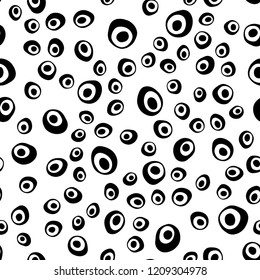 Dark BLUE vector seamless background with bubbles. Modern abstract illustration with colorful water drops. Trendy design for wallpaper, fabric makers.