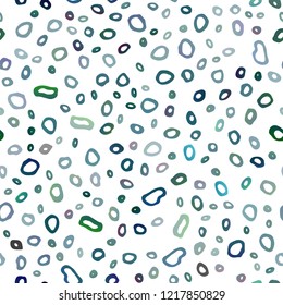 Dark BLUE vector seamless background with bubbles. Glitter abstract illustration with blurred drops of rain. Trendy design for wallpaper, fabric makers.
