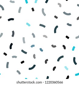 Dark BLUE vector seamless background with bent ribbons. Shining illustration, which consist of blurred lines, circles. Textured wave pattern for backgrounds.