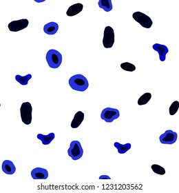 Dark BLUE vector seamless background with bubbles. Modern abstract illustration with colorful water drops. Template for business cards, websites.