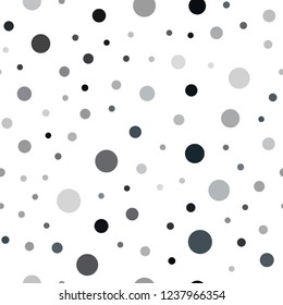 Dark BLUE vector seamless background with bubbles. Abstract illustration with colored bubbles in nature style. Pattern for design of window blinds, curtains.